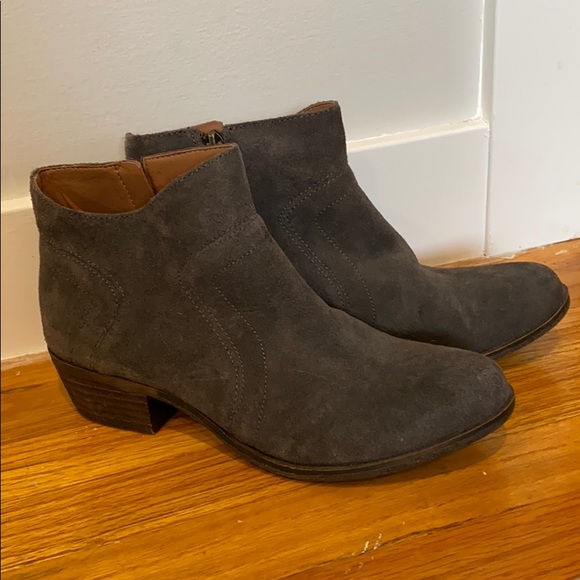 Lucky Brand Shoes - Lucky Brand Grey Suede Booties